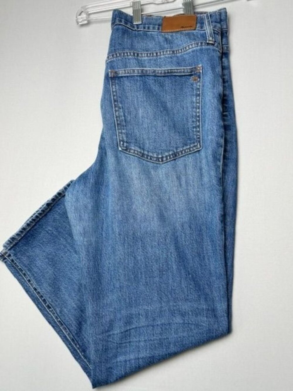 Madewell The Perfect Vintage Crop Jeans Women's 31 High Rise Straight Blue Denim